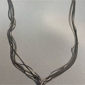 Silver plated, long long necklace